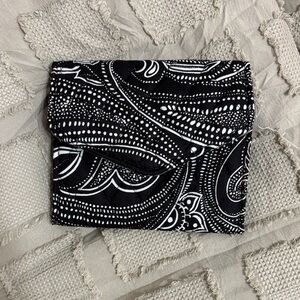 Vera Bradley Black and White Paisley Tri-Fold Wallet